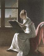 Marie Bracquemond portrait of mademoiselle charlotte du val d ognes oil painting reproduction
